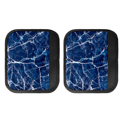 Blue White Marble Print Handle Covers
