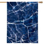 Blue White Marble Print House Flag