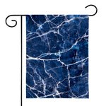 Blue White Marble Print House Flag