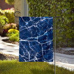 Blue White Marble Print House Flag
