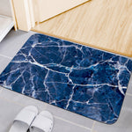 Blue White Marble Print Indoor Door Mat