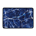Blue White Marble Print Kitchen Mat