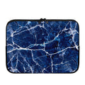 Blue White Marble Print Laptop Sleeve