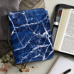 Blue White Marble Print Leather Bible Cover