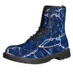 Blue White Marble Print Backpack