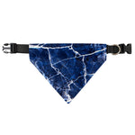 Blue White Marble Print Over The Collar Dog Bandana