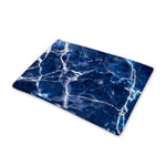 Blue White Marble Print Pet Cooling Mat Cover