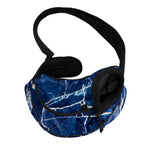 Blue White Marble Print Pet Sling Carrier