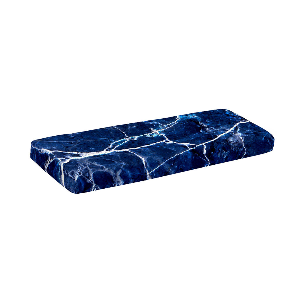 Blue White Marble Print Piano Keyboard Cover