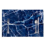 Blue White Marble Print Placemat