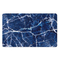 Blue White Marble Print Polyester Doormat