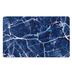 Blue White Marble Print Polyester Doormat