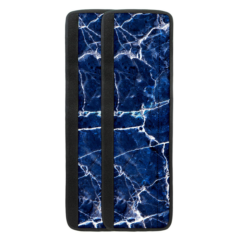 Blue White Marble Print Refrigerator Handle Covers