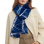 Blue White Marble Print Scarf