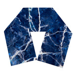 Blue White Marble Print Scarf