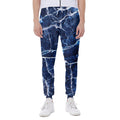 Blue White Marble Print Joggers