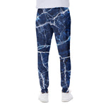 Blue White Marble Print Scuba Joggers