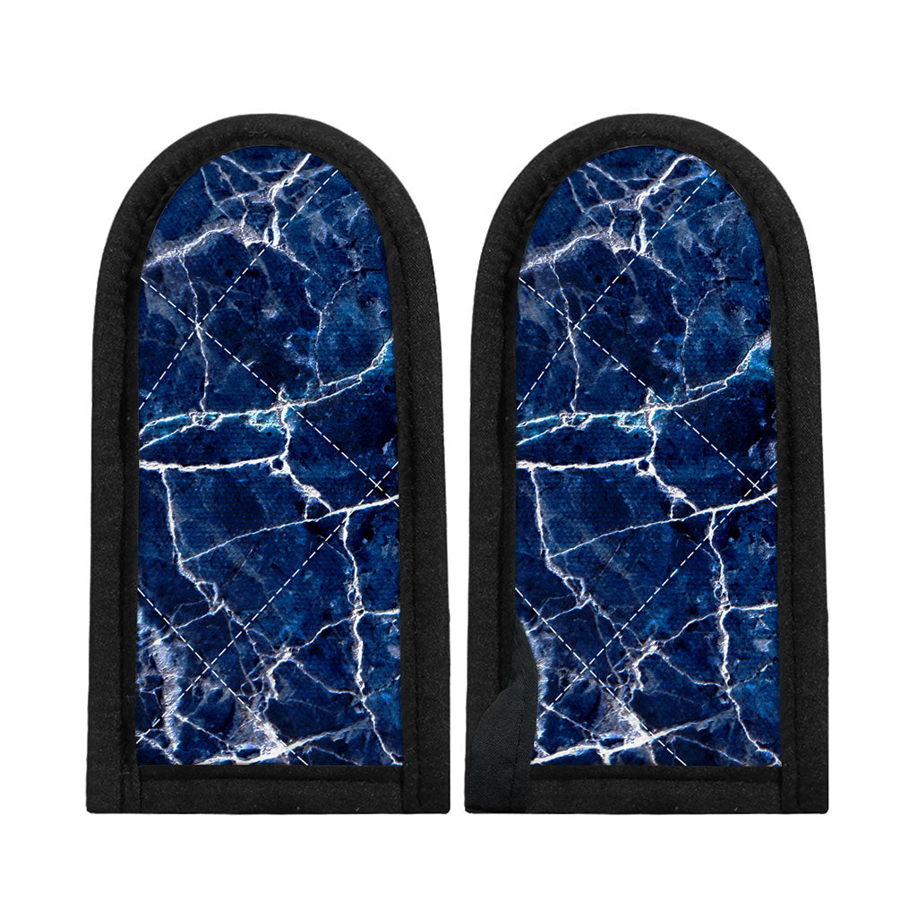 Blue White Marble Print Skillet Handle Cover
