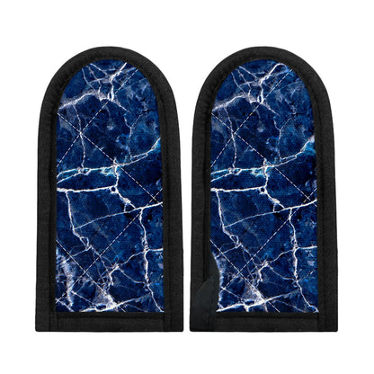 Blue White Marble Print Skillet Handle Cover