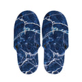Blue White Marble Print Slippers