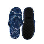 Blue White Marble Print Slippers