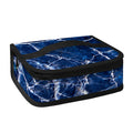 Blue White Marble Print Small Lunch Bag