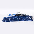 Blue White Marble Print Sports Towel
