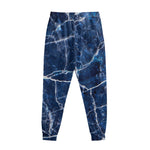 Blue White Marble Print Sweatpants