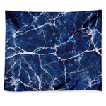 Blue White Marble Print Tapestry