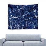 Blue White Marble Print Tapestry