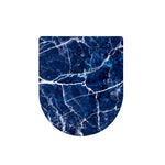 Blue White Marble Print Toilet Lid Cover