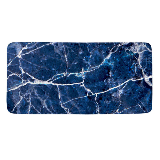 Blue White Marble Print Towel