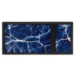 Blue White Marble Print Trifold Wallet