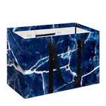 Blue White Marble Print Utility Tote Bag