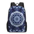Blue Winter Mandala Print 17 Inch Backpack