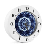 Blue Winter Mandala Print Alarm Clock