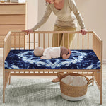 Blue Winter Mandala Print Baby Crib Sheet