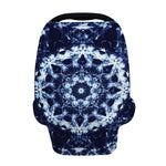 Blue Winter Mandala Print Baby Seat Cover