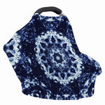 Blue Winter Mandala Print Baby Seat Cover