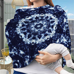 Blue Winter Mandala Print Baby Seat Cover