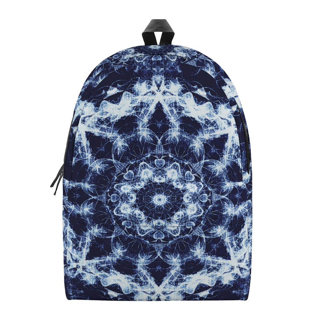 Blue Winter Mandala Print Backpack