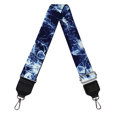 Blue Winter Mandala Print Bag Strap