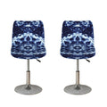 Blue Winter Mandala Print Bar Stool Covers