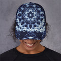 Blue Winter Mandala Print Baseball Cap