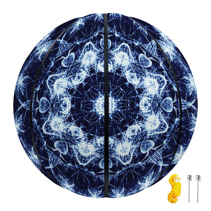 Blue Winter Mandala Print Basketball
