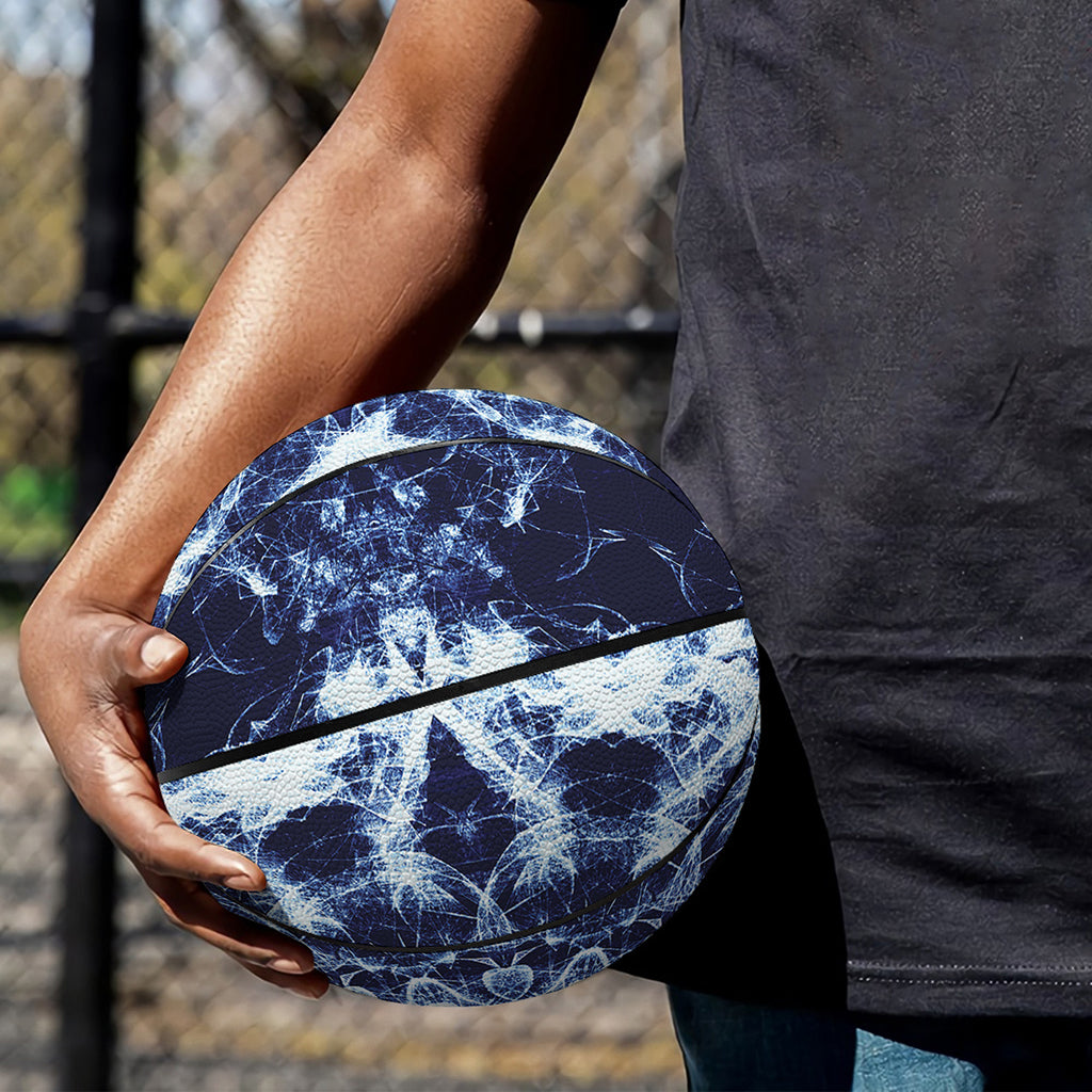 Blue Winter Mandala Print Basketball