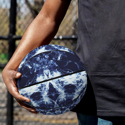 Blue Winter Mandala Print Basketball