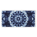 Blue Winter Mandala Print Beach Towel