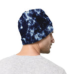 Blue Winter Mandala Print Beanie