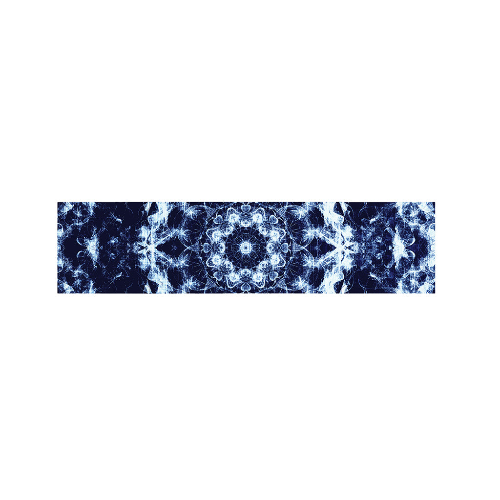 Blue Winter Mandala Print Bed Runner